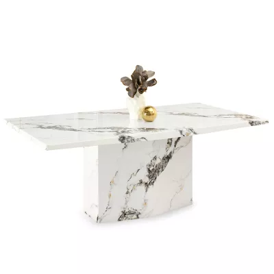 Designový jídelní stůl ADYAN - bílý mramor