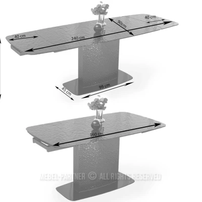 Rozkládací jídelní stůl 160(240)x90 BELLO - černý