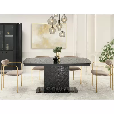 Rozkládací jídelní stůl 160(240)x90 BELLO - černý