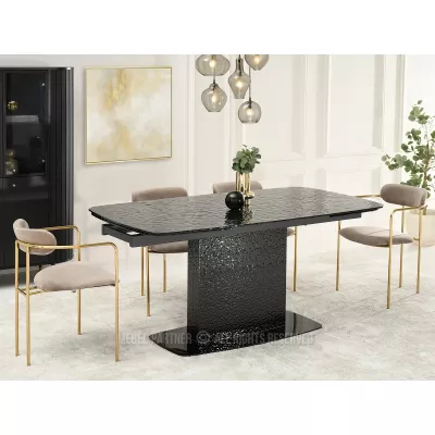 Rozkládací jídelní stůl 160(240)x90 BELLO - černý