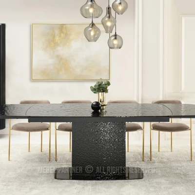 Rozkládací jídelní stůl 160(240)x90 BELLO - černý