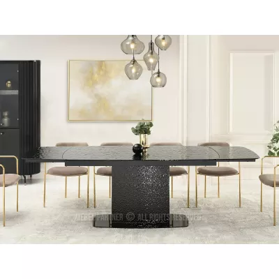 Rozkládací jídelní stůl 160(240)x90 BELLO - černý