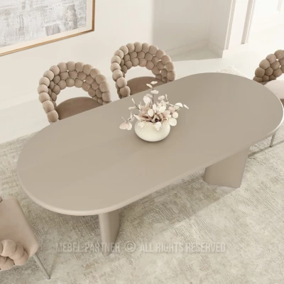 Elegantní jídelní stůl BEVAN - béžový