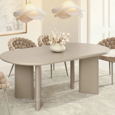 Elegantní jídelní stůl BEVAN - béžový