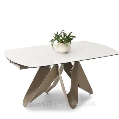 Elegantní rozkládací stůl 180(260)x98 CANO - krémový / béžový