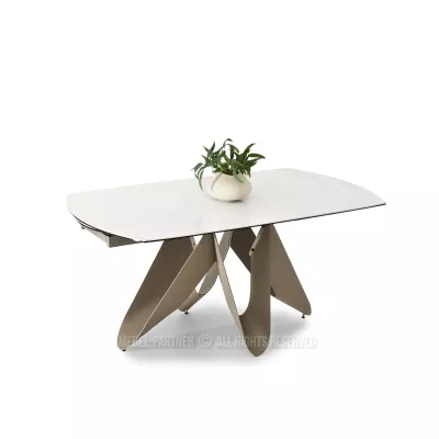 Elegantní rozkládací stůl 180(260)x98 CANO - krémový / béžový