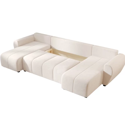 Rozkládací sedací souprava do U LUKAVA - béžová