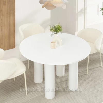 Kulatý jídelní stůl CASEY - bílý