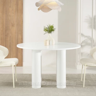 Kulatý jídelní stůl CASEY - bílý