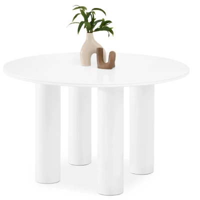 Kulatý jídelní stůl CASEY - bílý