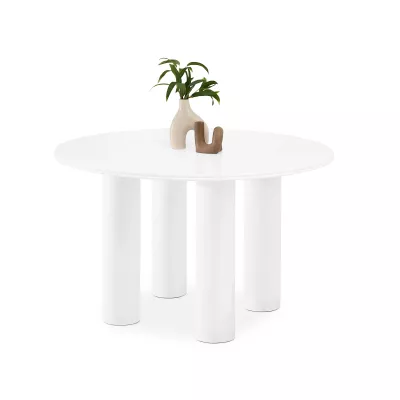 Kulatý jídelní stůl CASEY - bílý