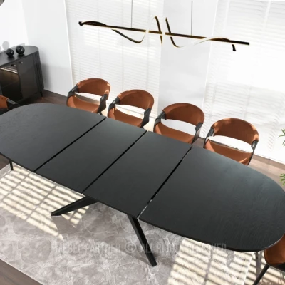 Rozkládací jídelní stůl 200(300)x110 EVIL - černý