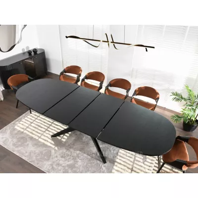 Rozkládací jídelní stůl 200(300)x110 EVIL - černý