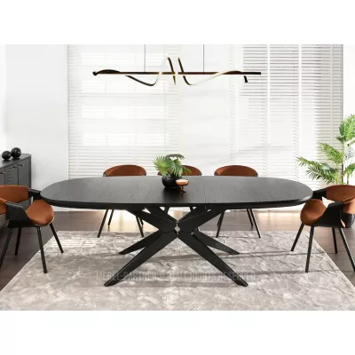 Rozkládací jídelní stůl 200(300)x110 EVIL - černý