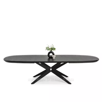 Rozkládací jídelní stůl 200(300)x110 EVIL - černý