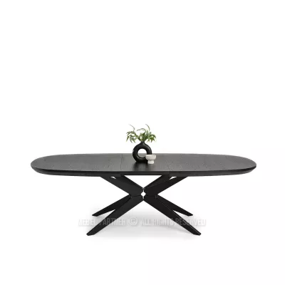 Rozkládací jídelní stůl 200(300)x110 EVIL - černý