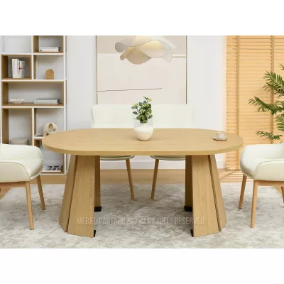 Designový rozkládací stůl 100(180)x100 DAMIEN - dub