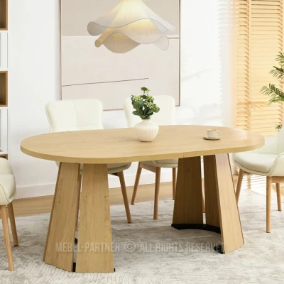 Designový rozkládací stůl 100(180)x100 DAMIEN - dub