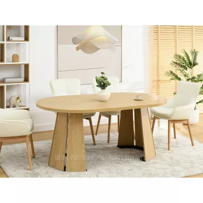 Designový rozkládací stůl 100(180)x100 DAMIEN - dub