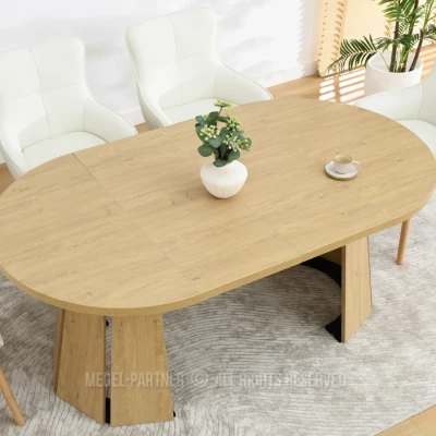 Designový rozkládací stůl 100(180)x100 DAMIEN - dub