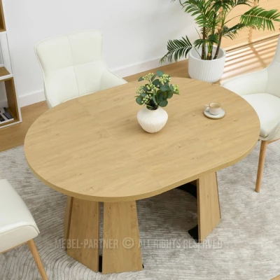 Designový rozkládací stůl 100(180)x100 DAMIEN - dub