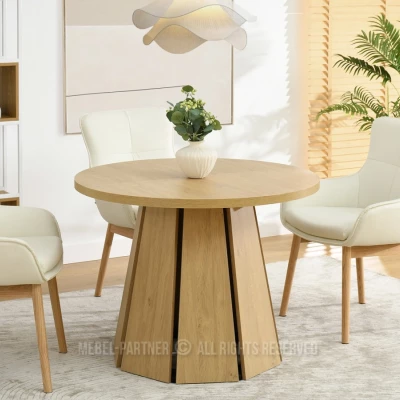 Designový rozkládací stůl 100(180)x100 DAMIEN - dub