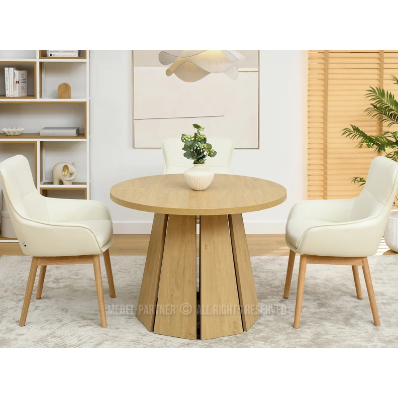 Designový rozkládací stůl 100(180)x100 DAMIEN - dub