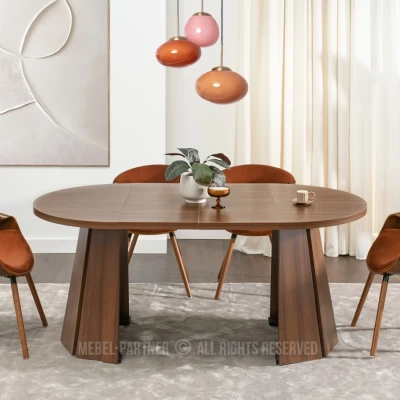 Designový rozkládací stůl 100(180)x100 DAMIEN - ořech