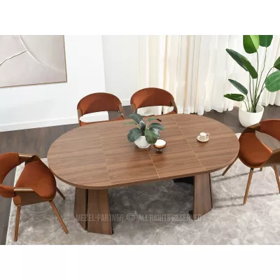 Designový rozkládací stůl 100(180)x100 DAMIEN - ořech