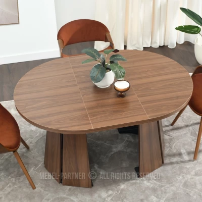 Designový rozkládací stůl 100(180)x100 DAMIEN - ořech