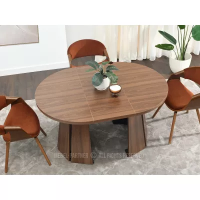 Designový rozkládací stůl 100(180)x100 DAMIEN - ořech