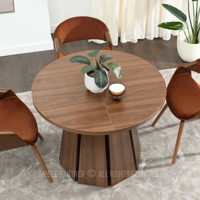 Designový rozkládací stůl 100(180)x100 DAMIEN - ořech