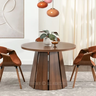 Designový rozkládací stůl 100(180)x100 DAMIEN - ořech