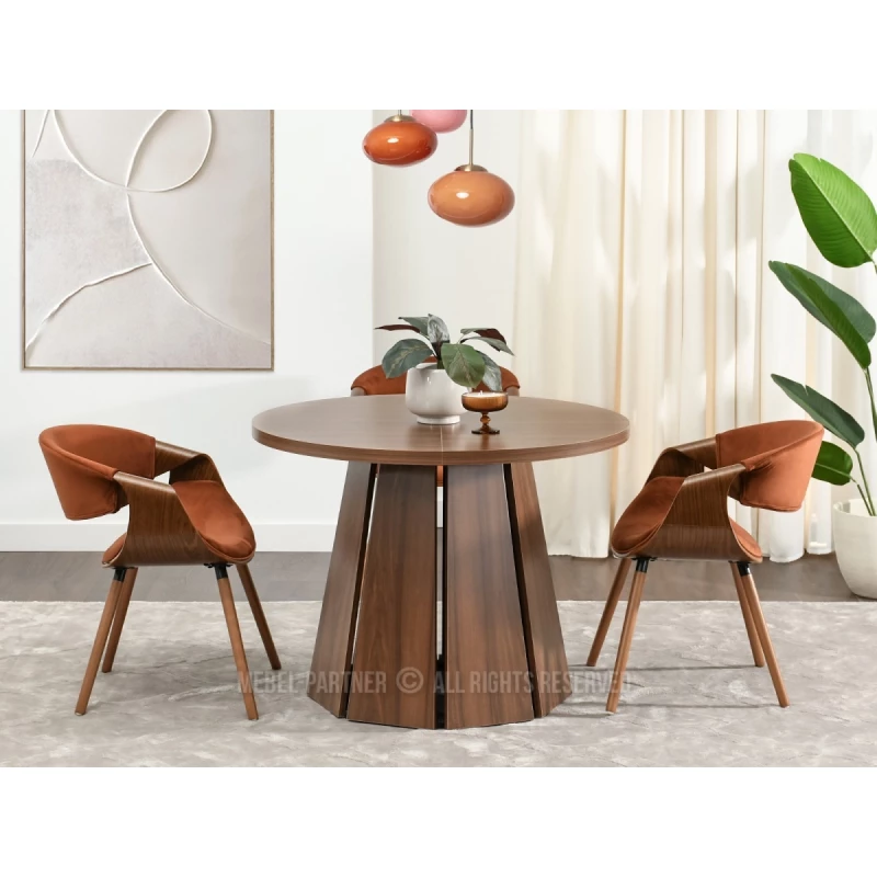 Designový rozkládací stůl 100(180)x100 DAMIEN - ořech