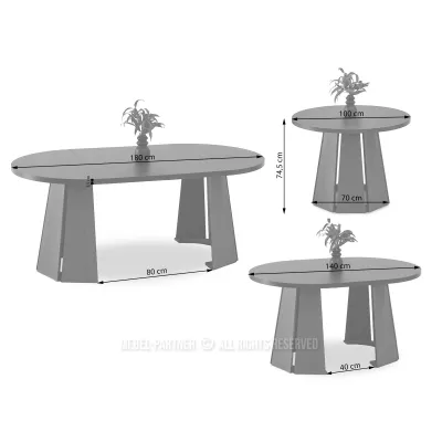 Designový rozkládací stůl 100(180)x100 DAMIEN - ořech