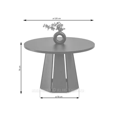 Designový jídelní stůl 120 DAMIEN - ořech