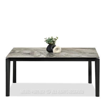 Rozkládací jídelní stůl 180(240)x95 WAHI - šedý mramor / černý