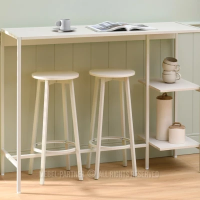 Barový stůl se stoličkami RONAL - krémový