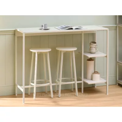 Barový stůl se stoličkami RONAL - krémový