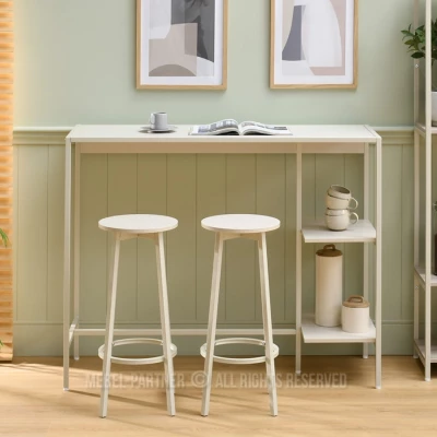 Barový stůl se stoličkami RONAL - krémový