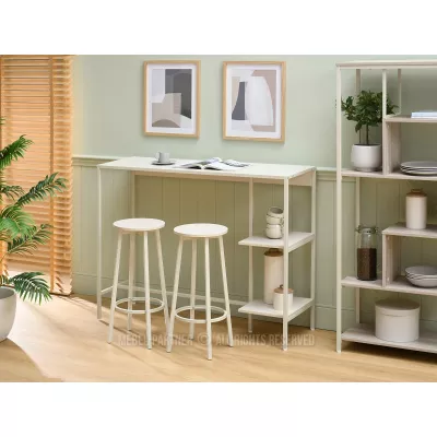 Barový stůl se stoličkami RONAL - krémový