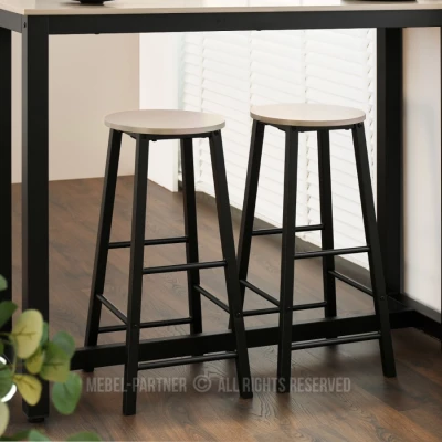 Barový set SERGIO - béžový / černý