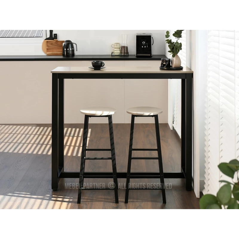 Barový set SERGIO - béžový / černý