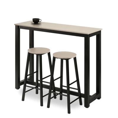 Barový set SERGIO - béžový / černý