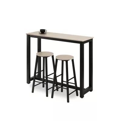 Barový set SERGIO - béžový / černý