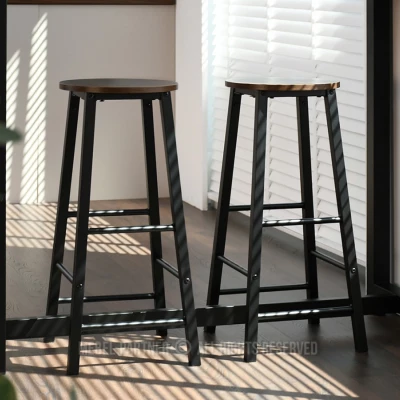 Barový set SERGIO - ořech / černý