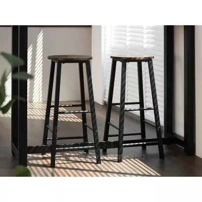 Barový set SERGIO - ořech / černý