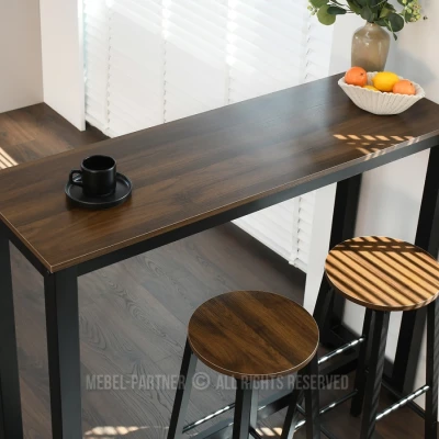 Barový set SERGIO - ořech / černý