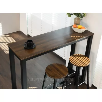 Barový set SERGIO - ořech / černý