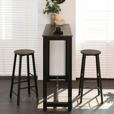 Barový set SERGIO - ořech / černý